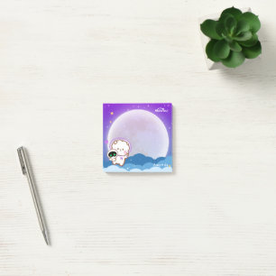 Post-it® Cute Kawaii Astronaut Jinnie sur Purple Space Post