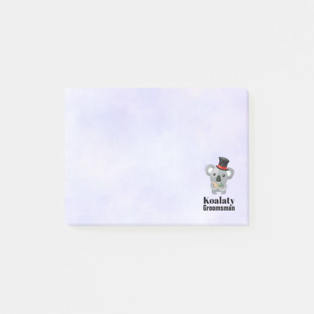 Post-it® Cute Koala Pun Koalaty Groomsman (Devant)