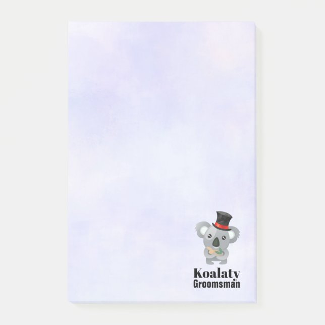 Post-it® Cute Koala Pun Koalaty Groomsman (Devant)