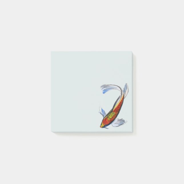 Post-it® Cute koi poisson aquarelle art papeterie (Devant)