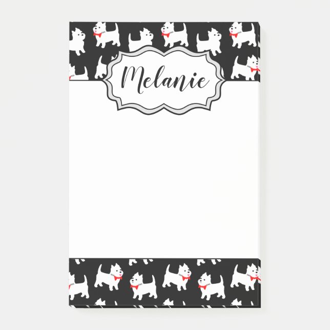Post-it® Cute Little Westin - West Highland White Terriers (Devant)
