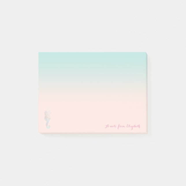 Post-it® Cute Lovely Style, Seahorse, Personnalisé (Devant)