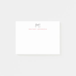 Post-it® Cute Main Drake Coquette Bow Rose Personnalisé