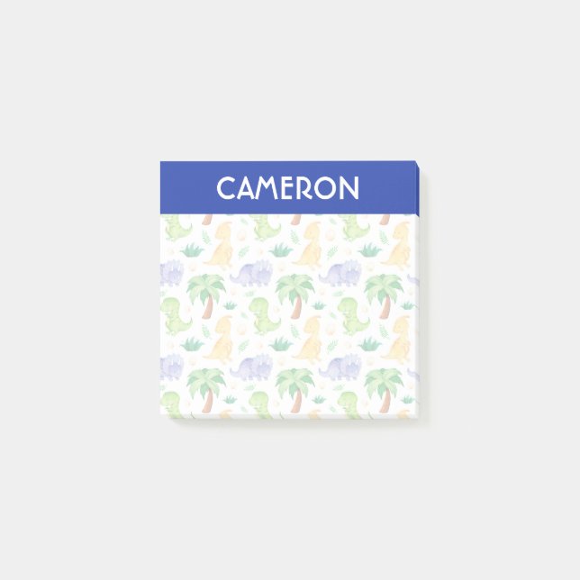 Post-it® Cute Neon Aquarelle Dinosaur Motif (Devant)