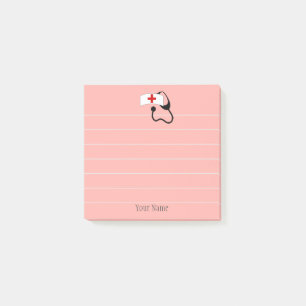 Post-it® Cute Nurses Stethoscope rose Personnalisé