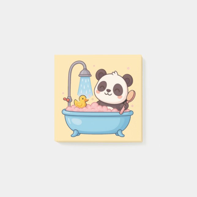 Post-it® Cute Panda Carnet de bain (Devant)