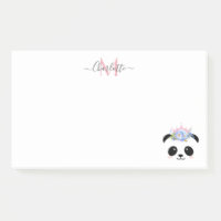 Cute panda ours princesse monogramme personnalisé