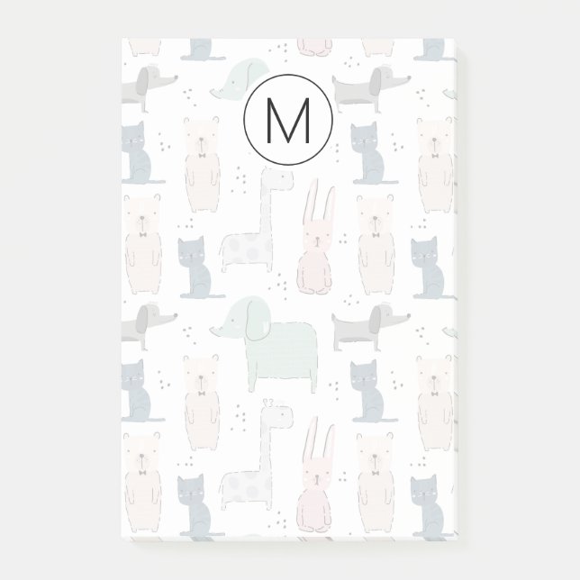 Post-it® Cute Pastel Baby Motif animal (Devant)