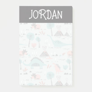Post-it® Cute Pastel Dinosaur Motif