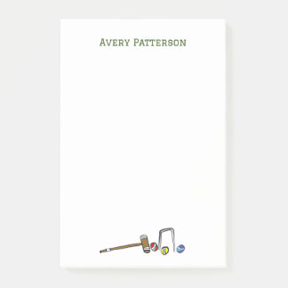 Post-it® Cute Preppy Croquet à la main chic Boho illustré