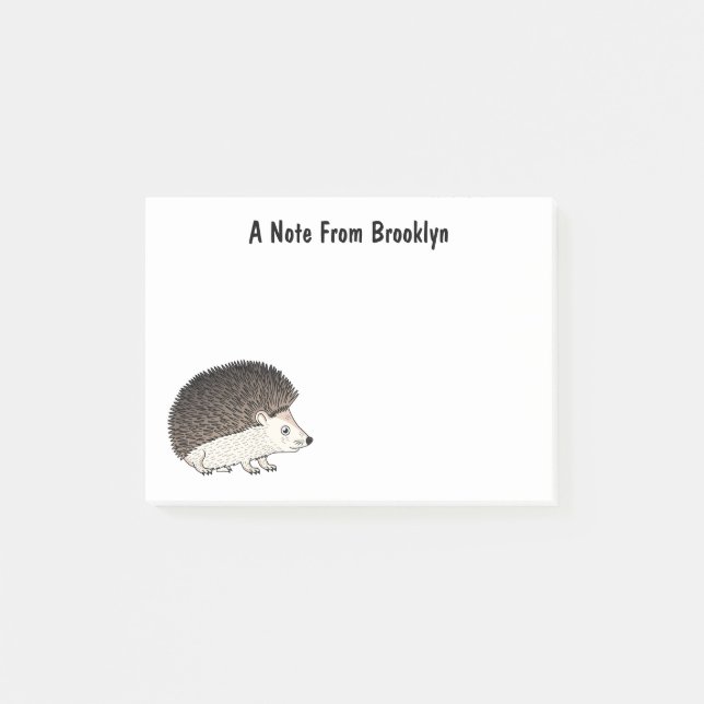 Post-it® Cute prickly hedgehog cartoon (Devant)