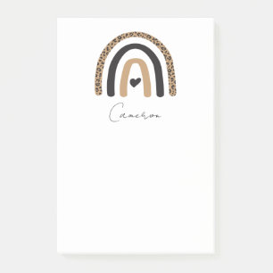 Post-it® Cute Rainbow Leopard Motif