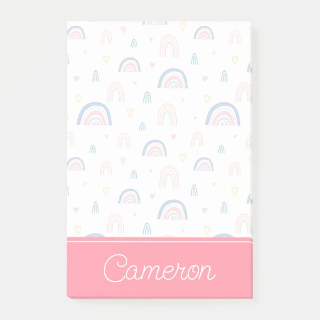Post-it® Cute Rainbows & Hearts Motif (Devant)