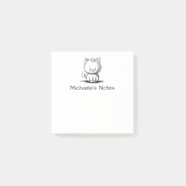 Post-it® Cute Simple Main Levé Chat (Devant)