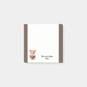 Post-it® Cute souris avec livre