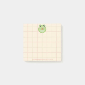 Post-it® Cute Sticky notes with a frog with an apple