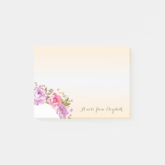 Post-it® Cute Stylish Floral -Personnalisé (Devant)