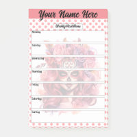 Cute Sugar Skull Repas hebdomadaire Menu