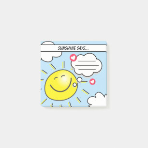 Post-it® Cute Sunshine dit de remplir les blancs pour les e