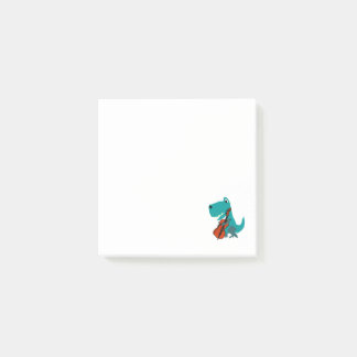 Post-it® Cute T-rex Dinosaur Playing Cello Music