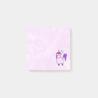 Post-it® Cute Unicorne dans les lunettes en forme de coeur