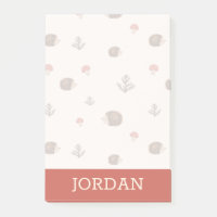 Cute Woodland Hérisson et Motif de champignons