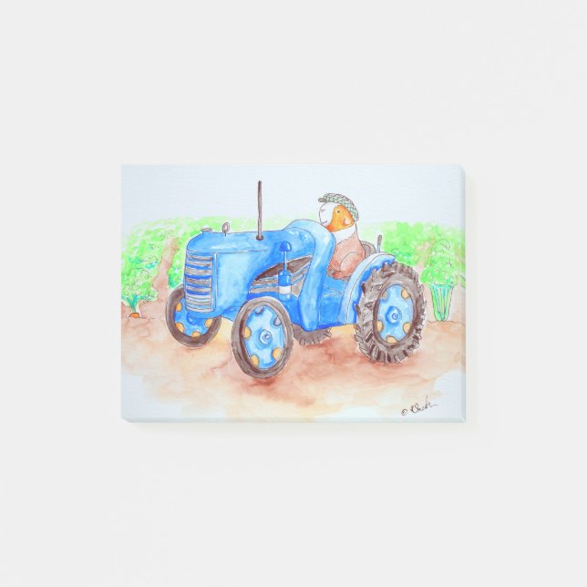 Post-it® Cutie l'agriculteur Guinée Peinture de porc (Devant)