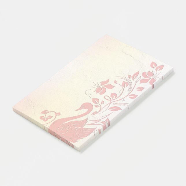 Post-it® Cygne et fleurs (Incliné)