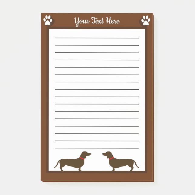 Post-it® Dachshund personnalisé - Doxie Puppy Dog (Devant)