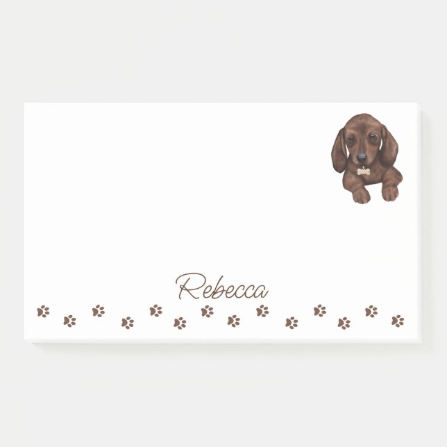 Post-it® Dachshund Sausage Chien Post-it personnalisée Note (Devant)
