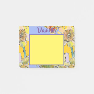 Post-it® Daffodique Aquarelle Art Femmes Nom Post It Notes
