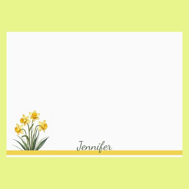 Post-it® Daffodiques Personnalisez avec votre nom (Créateur téléchargé)