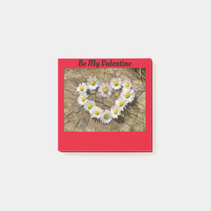 Post-it® Daisy Heart Valentine Post-It Notes