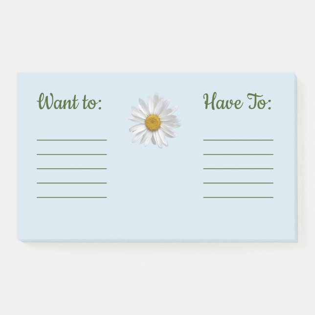 Post-it® Daisy Veut Avoir À Errand List (Devant)