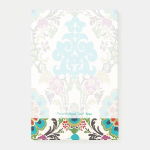 Post-it® Damask Floral Patterns Plum Turquoise