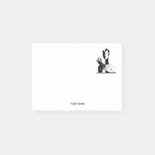 Post-it® Dame Art Déco vintage Aux Perles Blanches
