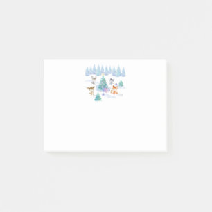 Post-it® Danse Animaux de forêt Noël Aquarelle