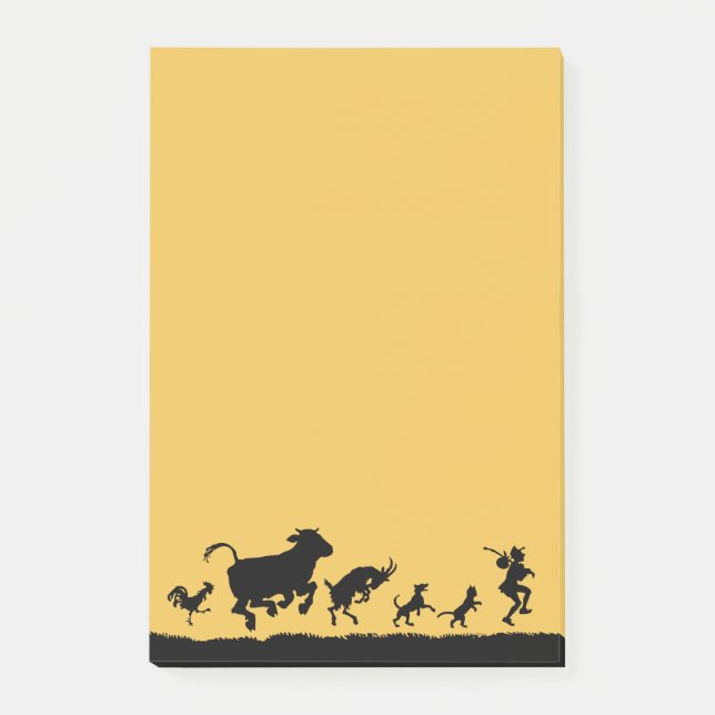 Post-it® Danses amusantes Animaux Vaches Chèvre de poulet S (Devant)