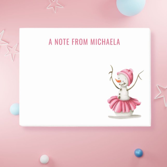 Post-it® Danseur de ballon de snowman hiver (Créateur téléchargé)