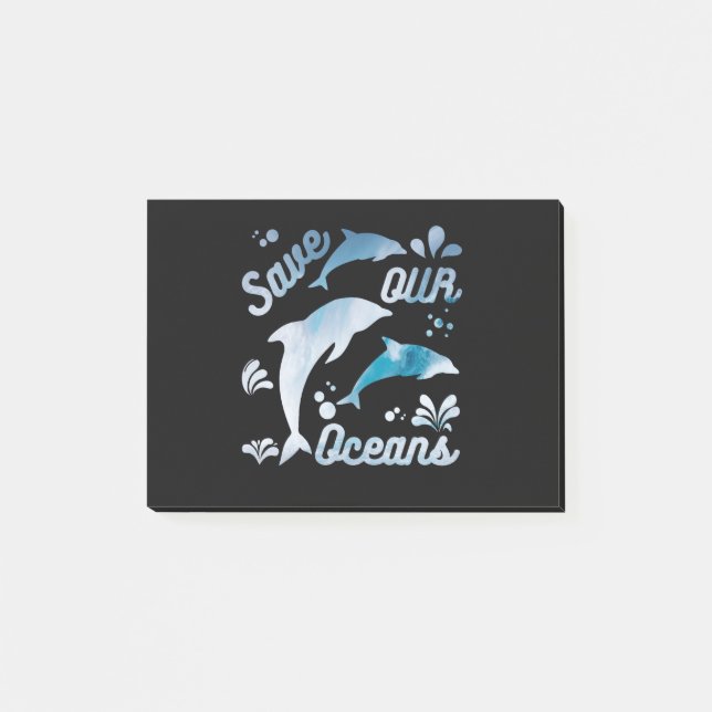 Post-it® Dauphins / Sauvez nos océans (Devant)
