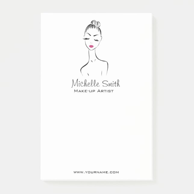 Post-it® De belles lèvres roses composent la marque de l'ar (Devant)