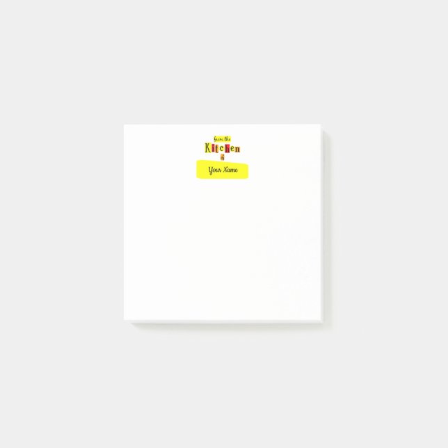 Post-it® De La Cuisine De Retro Custom Post il Notes (Devant)