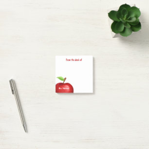 Post-it® De la part du professeur Pomme Rouge Personnalisé