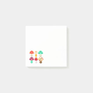 Post-it® De mignons champignons colorés