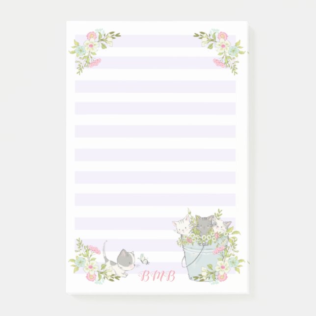 Post-it® De mignons chatons dans un seau (Devant)