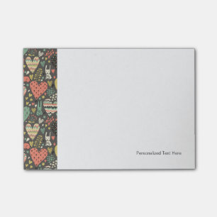 Post-it® De mignons lapins d'amour motif de coeur