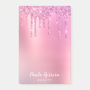 Post-it® De superbes gouttes d'or rose rose et de parties s