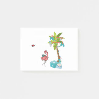 Post-it® Deck The Palms Tropical Christmas Flamant rose Xma