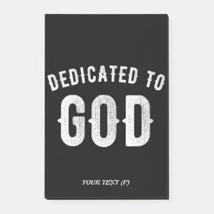 POST-IT® DÉDIÉ À DIEU PERSONNALISABLE COOL TEXTE BLANC