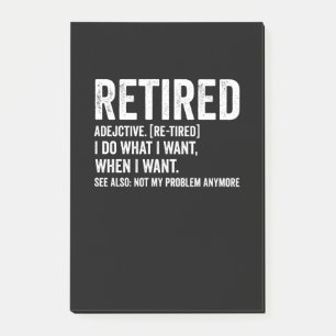 Post-it® Définition Adjective Retraitée Pas Mon Problème An